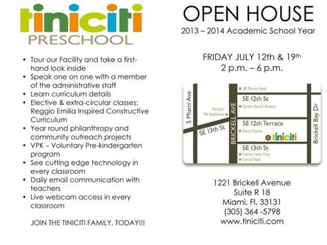 Preschool Open House Preschool Open Houses Open House Preschool