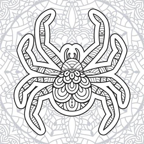 Insect Mandala Coloring Pages 8773481 Vector Art At Vecteezy