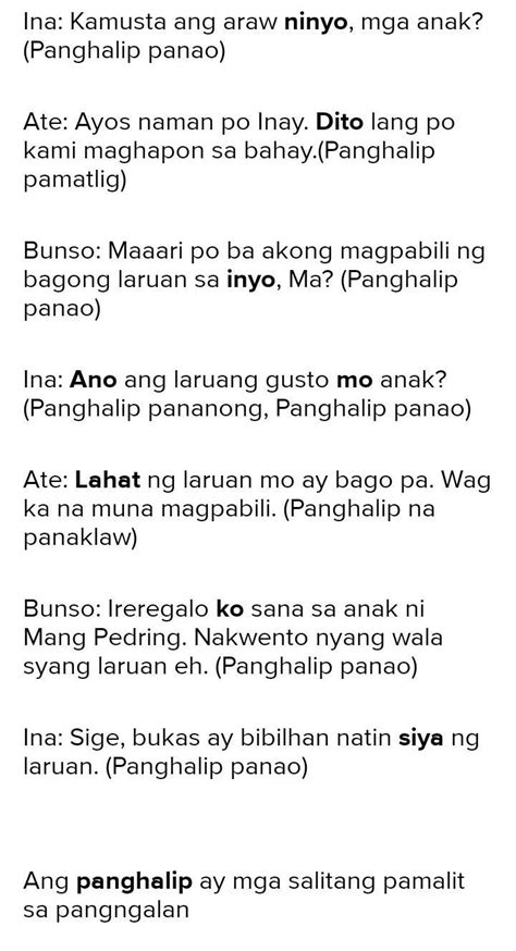 Gawain Sa Pagkatuto Bilang Igawa Ng Maikling Usapan Ang Mag Iina