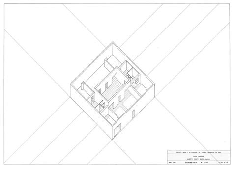 Axonométrica Casa Gaspar por Alberto Campo Baeza