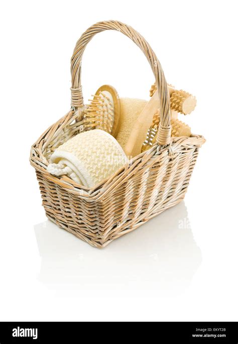 Basket With Objects For Care Stock Photo Alamy