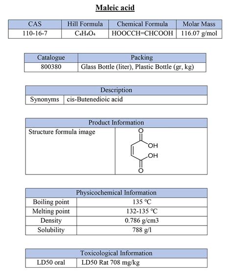 Maleic Acid Ameretatco