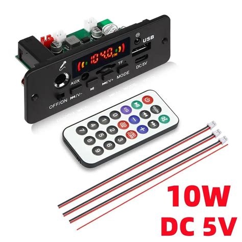 Dc V W Bluetooth Stereo Diy Car Mp Player Decoder Board W