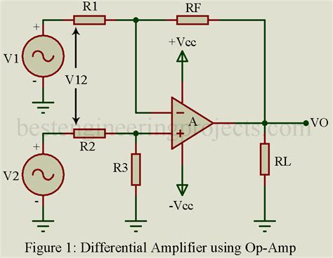 differential amplifier derivation key parameters engineering projects
