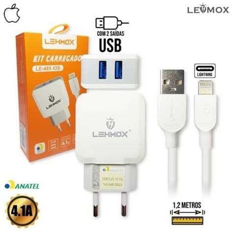 Comprar Carregador Usb Cabo Lightning M Le Lehmox R