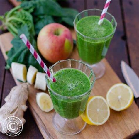 Green Energy Smoothie Mit Spinat Und Ingwer Seaside Cottage