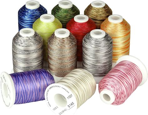 Simthread Embroidery Machine Thread Variegated Colors Rainbow Multi