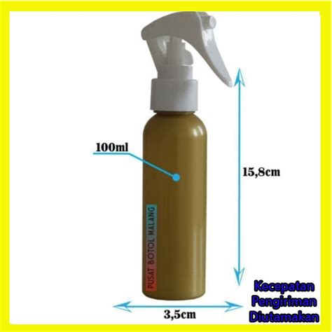 Jual Botol Plastik Pet 100ml Sprayer Trigger Putih Emas Shopee