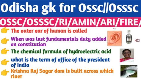 Odisha Gk All Pervious Year Gk Questions And Answers Part Gk Odisha