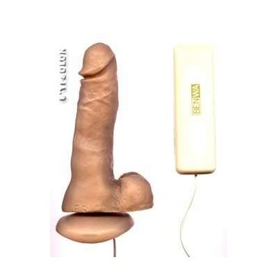 Pênis de Silicone Ventosa E Vibrador Ou Dildo 12Cm Testículo Sex