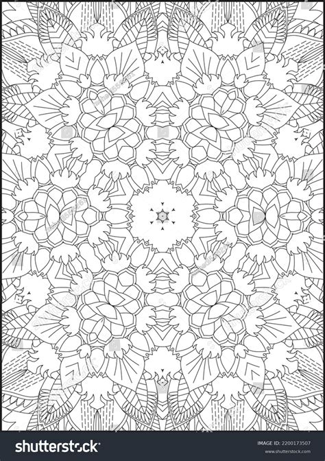 Adult Coloring Page Mandala Coloring Page Stock Vector (Royalty Free ...