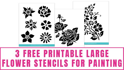 Free Downloadable Stencils Large Flower For Painting