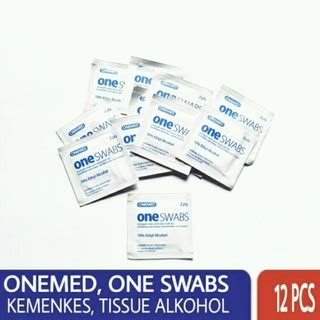 Jual Tissue Swabs Tissue Alkohol Tisu Alkohol Onemed Kemenkes12pcs