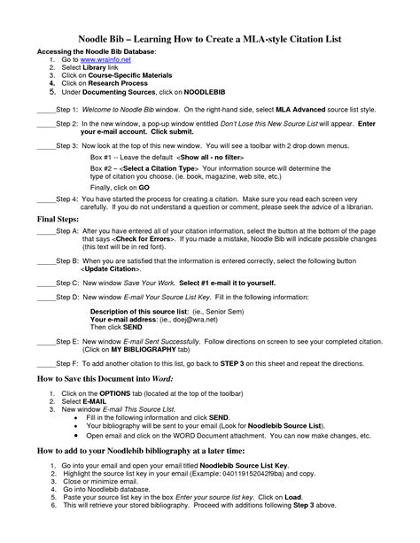 16 Mla Bibliography Worksheet Free Pdf At