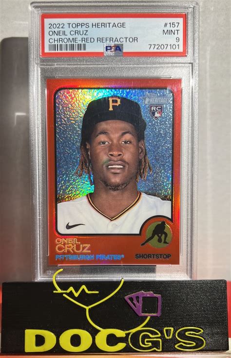 2022 Topps Heritage Chrome ONEIL CRUZ Red Refractor Rookie RC SP 573