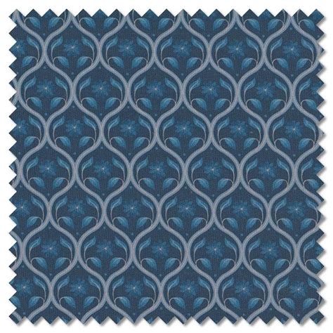 A Floral Trellis On Dark Blue Lewis Irene Brensham