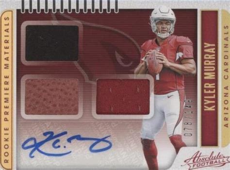 Panini Absolute Rookie Premiere Materials Autos Kyler