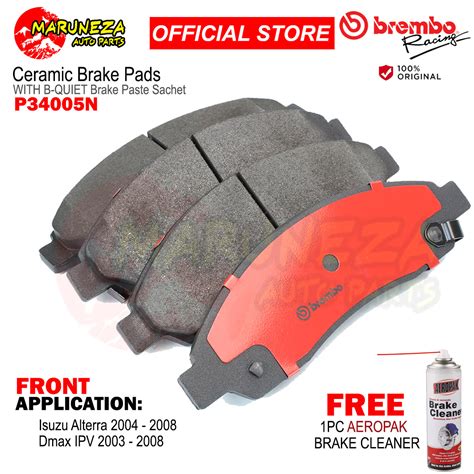 Brembo Brake Pads P34005N Isuzu Dmax IPV 2003 2008 Alterra 2004 2008