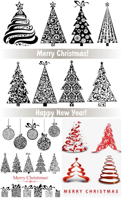 Christmas Tree Vector Black And White – Idalias Salon