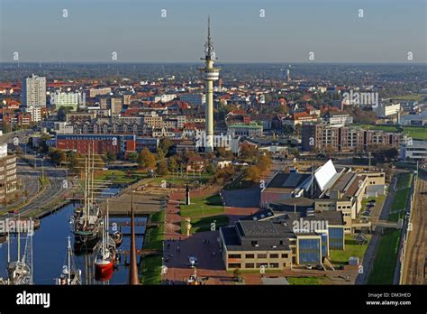 Europe Germany Bremen Bremerhaven am Strom old harbour port German ...