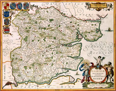 Essex County England 1646 Jannonius Historic Map Reprint