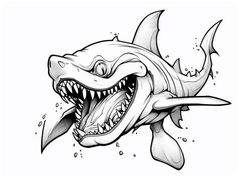 Goblin Shark Coloring Project Coloring Page