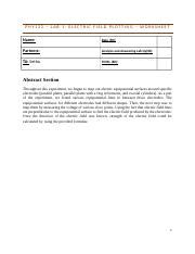 Lab Electric Field Plotting Lab Report Docx Phy Lab