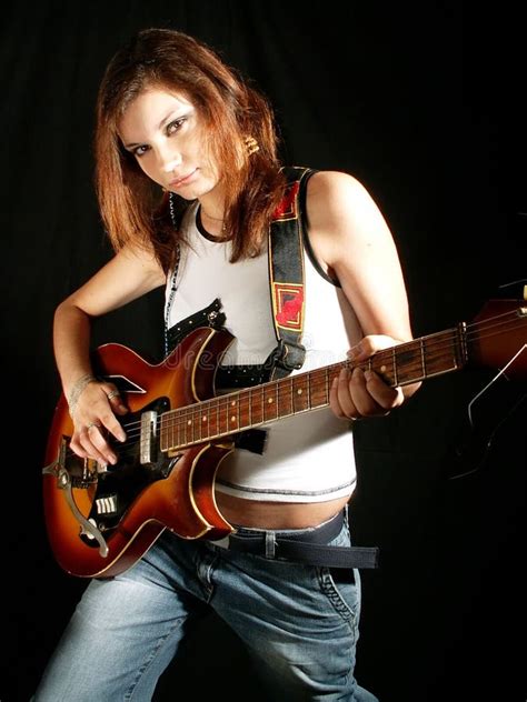 Girl With Guitar Stock Photo Image Of Artist Star Garage 197238