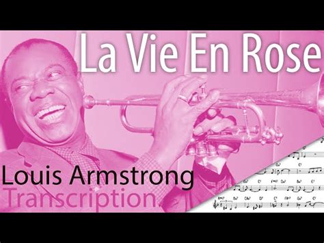 La Vie En Rose Sheet Music Louis Armstrong