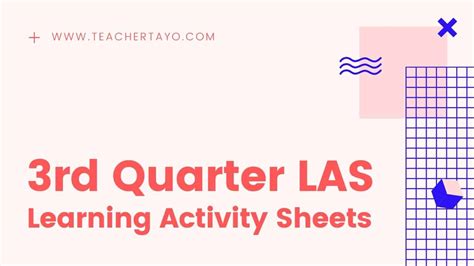 3rd Quarter Las Learning Activity Sheets Free Download Teacher Tayo