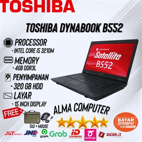 Jual Laptop Toshiba B552 Core I5 Ram 4gb Hdd 320gb Mulus Obral