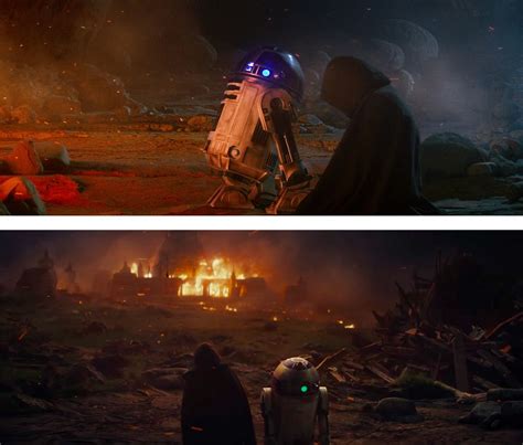 Comparison Force Vision Stills From Star Wars The Force Awakens And