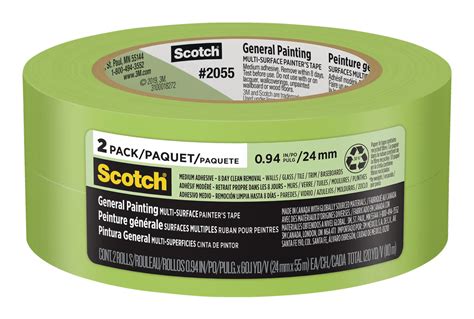 Ruban Pour Peintres Pour Surfaces Multiples M Scotch Vert Po X