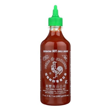 Huy Fong Hot Chili Sauce Sriracha 17 Oz Case Of 12 17 Oz Each