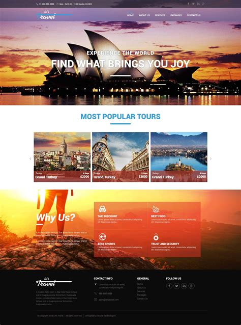 Let's Travel Bootstrap 3 Template - NCode Shop