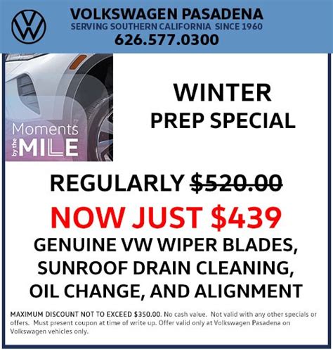 Service Specials near Glendale, CA | Volkswagen Pasadena