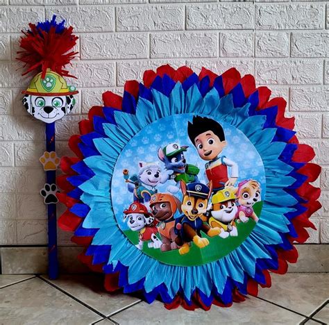 Piñata tambor paw patrol Piñatas redondas Piñatas faciles Piñata de