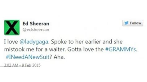 มก Lady Gaga เขาใจผดวา Ed Sheeran เปนบรกรในงานกาลา เปน Fake