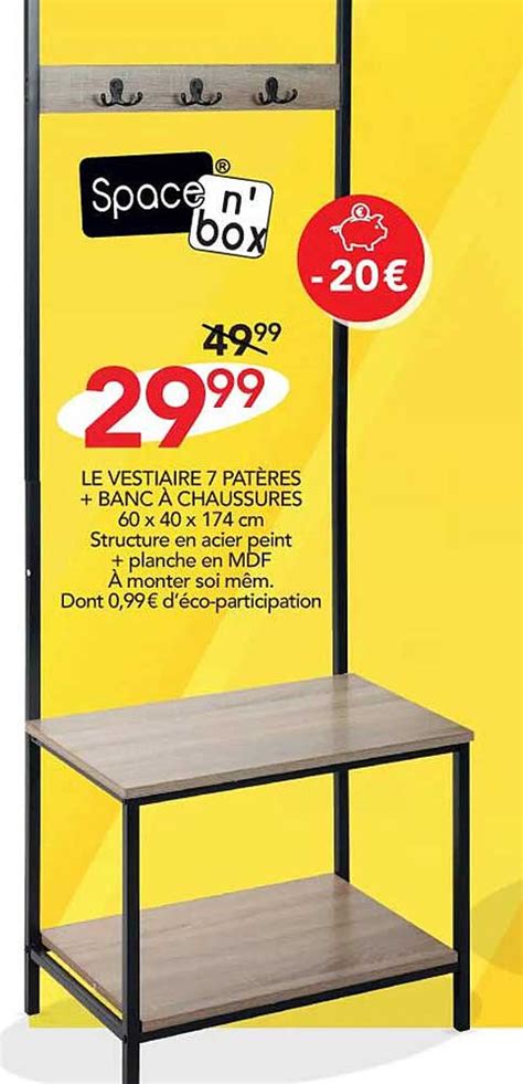 Promo Le Vestiaire Pat Res Banc Chaussures Chez Stokomani