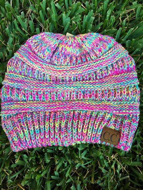 Rainbow “Multi Color Knit CC Beanie ( 06 ) | Ale Accessories