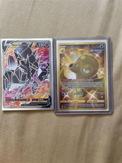 Pokemon Tcg Gold Octillery And Necrozma V Hobbies And Toys Toys And Games On Carousell