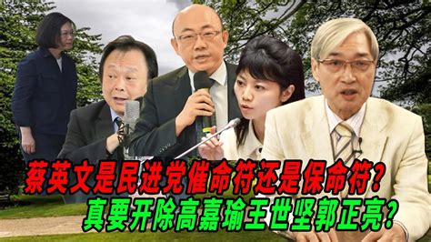 蔡英文是民进党催命符还是保命符？真要开除高嘉瑜王世坚郭正亮？ Youtube