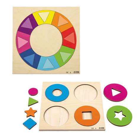 Reliefpuzzle Entdecke Farben Und Formen Puzzle Teile Ab