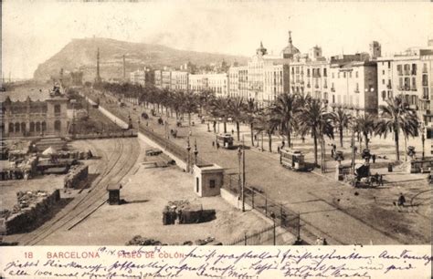 Ansichtskarte Postkarte Barcelona Katalonien Paseo De Akpool De