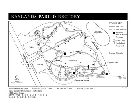 5k Baylands Park Map | PDF | Land Management | Environmental Design