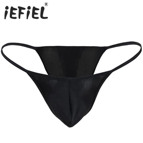 Iefiel Sexy Mens Stretch Bulge Pouch Tanga Bikini Briefs Underwear