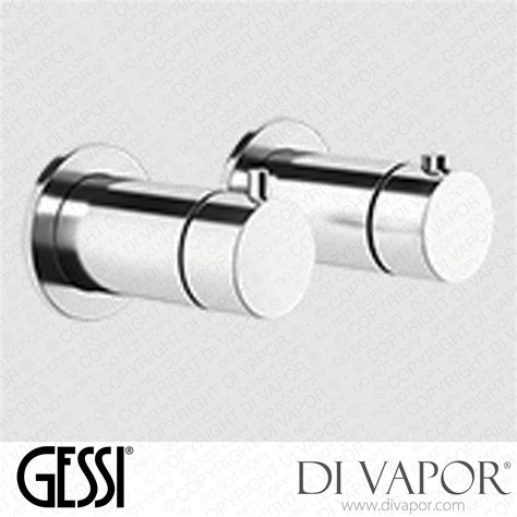 Gessi External Parts For Thermostatic Mixer Three Way Diverter Art