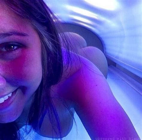 Topless Tanning Bed Selfie