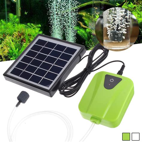 Aquarium Fish Tank Solar Powered USB Charging Oxygenator Air Pump