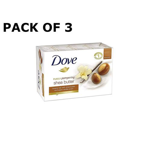 3x Dove Shea Butter Beauty Cream Bar Soap 100g Sabun Mandi Shopee